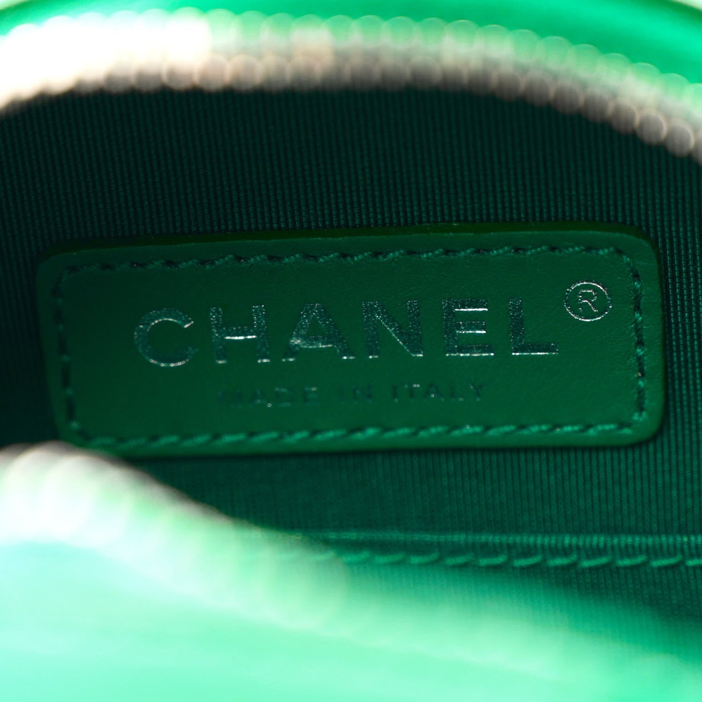 Chanel Glazed Calfskin Round As Earth Evening Bag Green