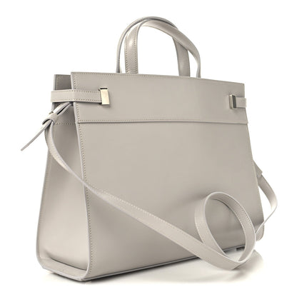 Saint Laurent Calfskin Small Manhattan Shopper Tote Granite