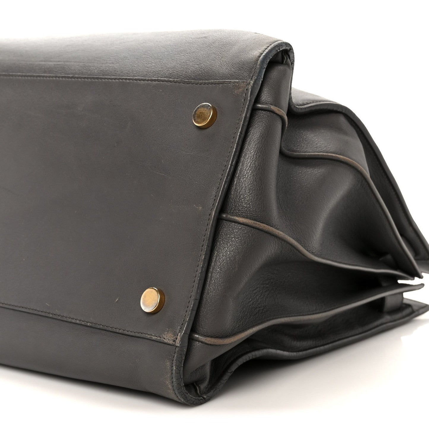 Saint Laurent Calfskin Large Sac de Jour Carryall Grey