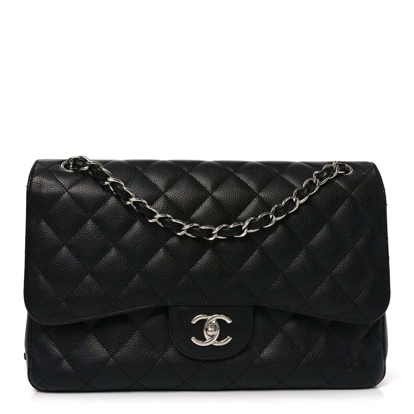 Chanel Caviar Quilted Jumbo Double Flap Black