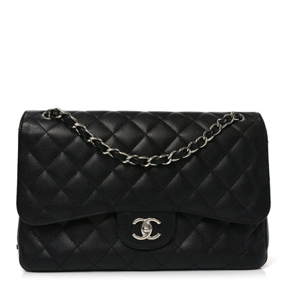 Chanel Caviar Quilted Jumbo Double Flap Black