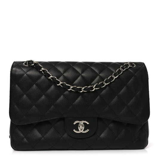 Chanel Caviar Quilted Jumbo Double Flap Black
