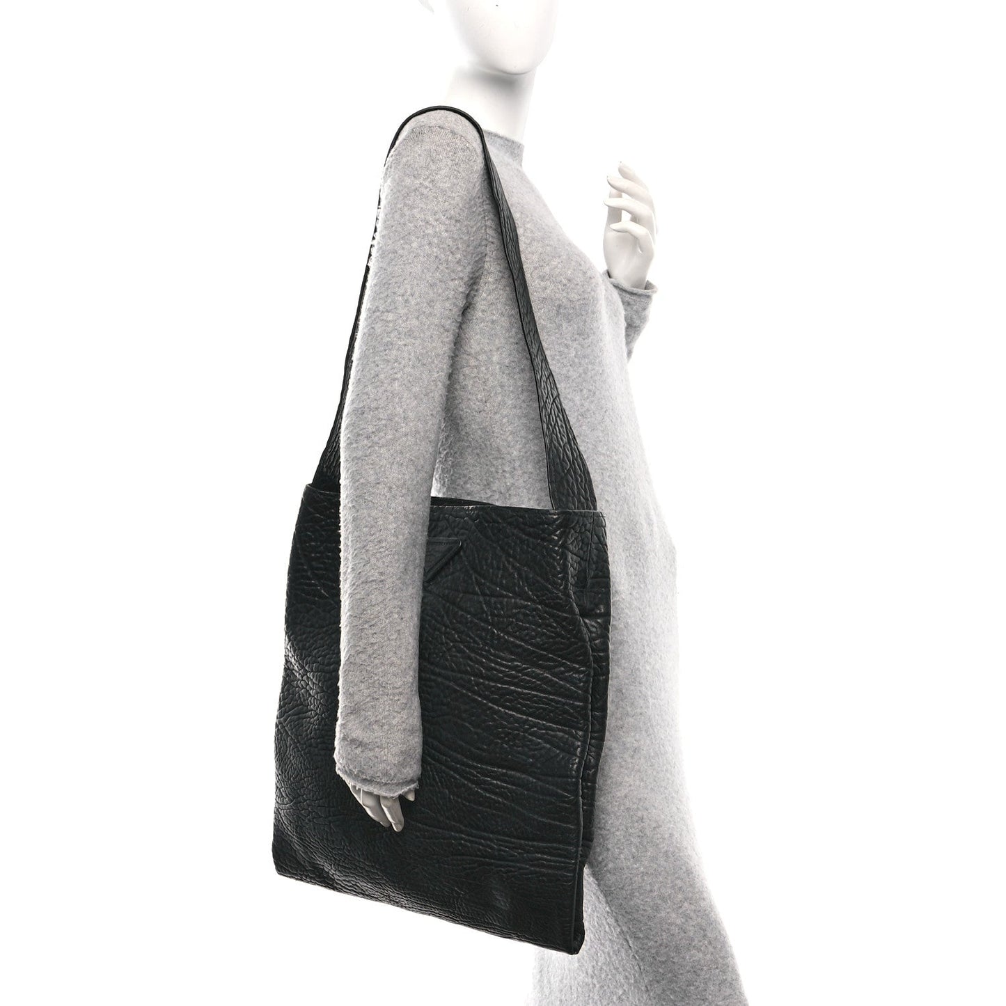 Prada Full Grain Calfskin Shoulder Bag Black