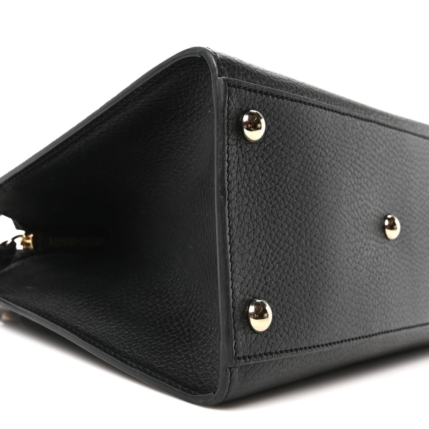 Gucci Dollar Calfskin Medium Soho Top Handle Satchel Black