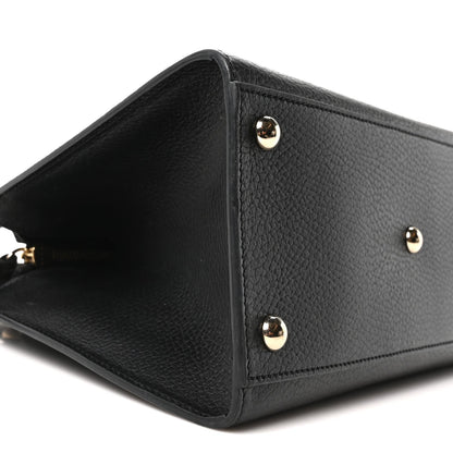 Gucci Dollar Calfskin Medium Soho Top Handle Satchel Black