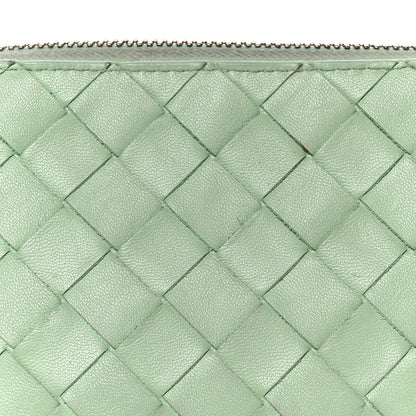 Bottega Veneta Nappa Intrecciato Small Beauty Pouch Fresh Mint