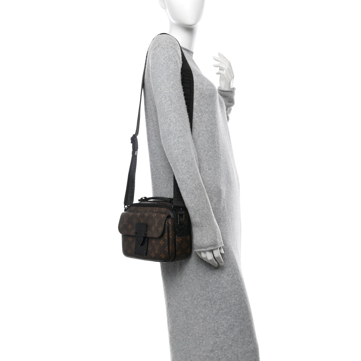 Louis Vuitton Monogram Macassar S Lock Messenger