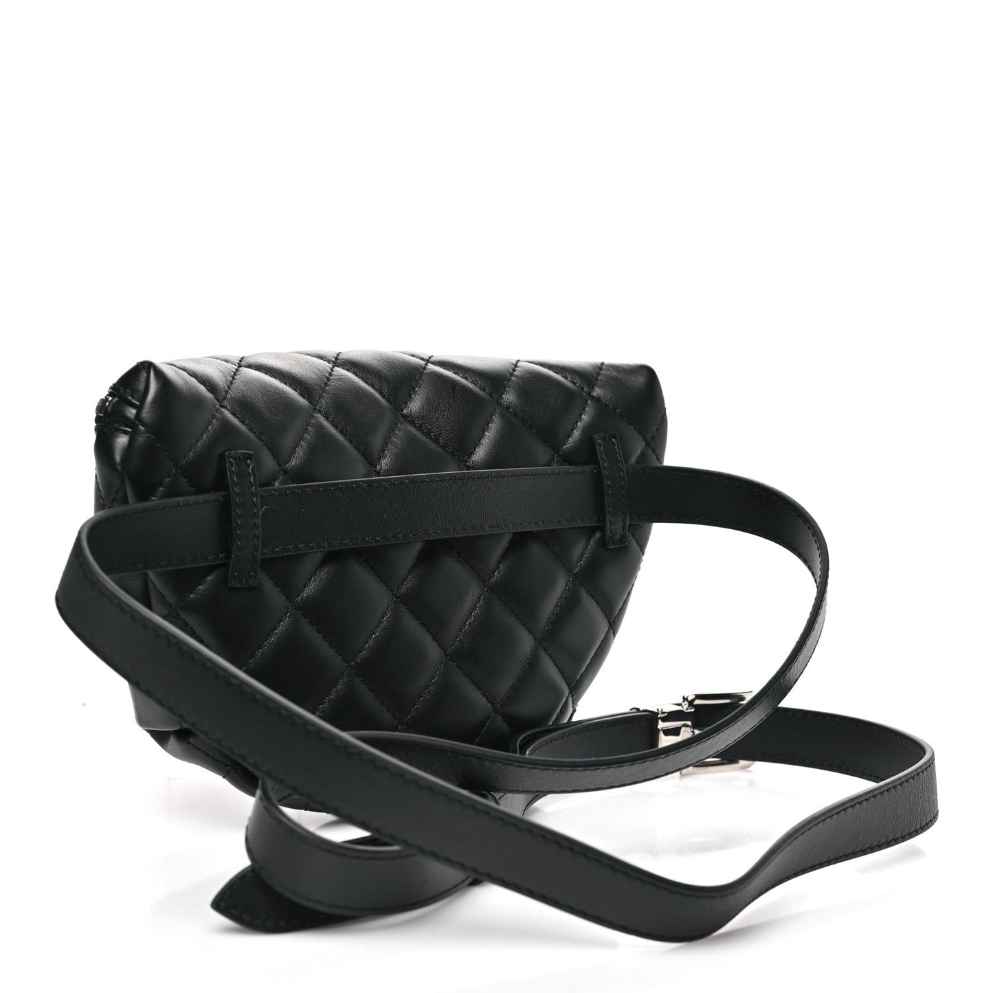 Chanel Calfskin Quilted Waist Belt Bag Black
