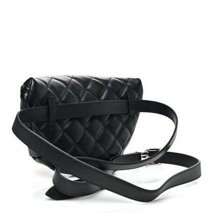 Chanel Calfskin Quilted Waist Belt Bag Black