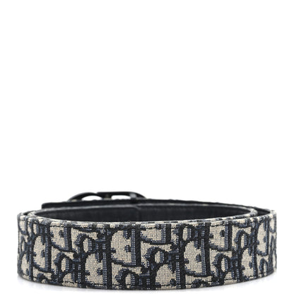 Christian Dior Oblique 35mm Belt 90 36 Blue Multi