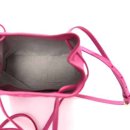 Miu Miu Camoscio Mini Drawstring Bag Fuxia