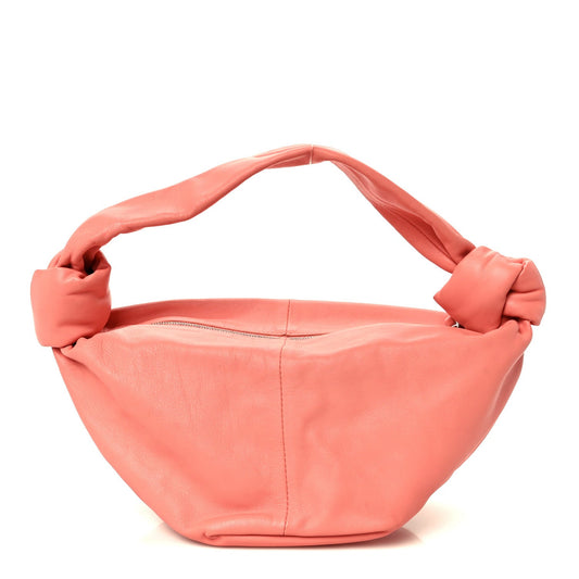 Bottega Veneta Calfskin Mini Double Knot Bag Peach