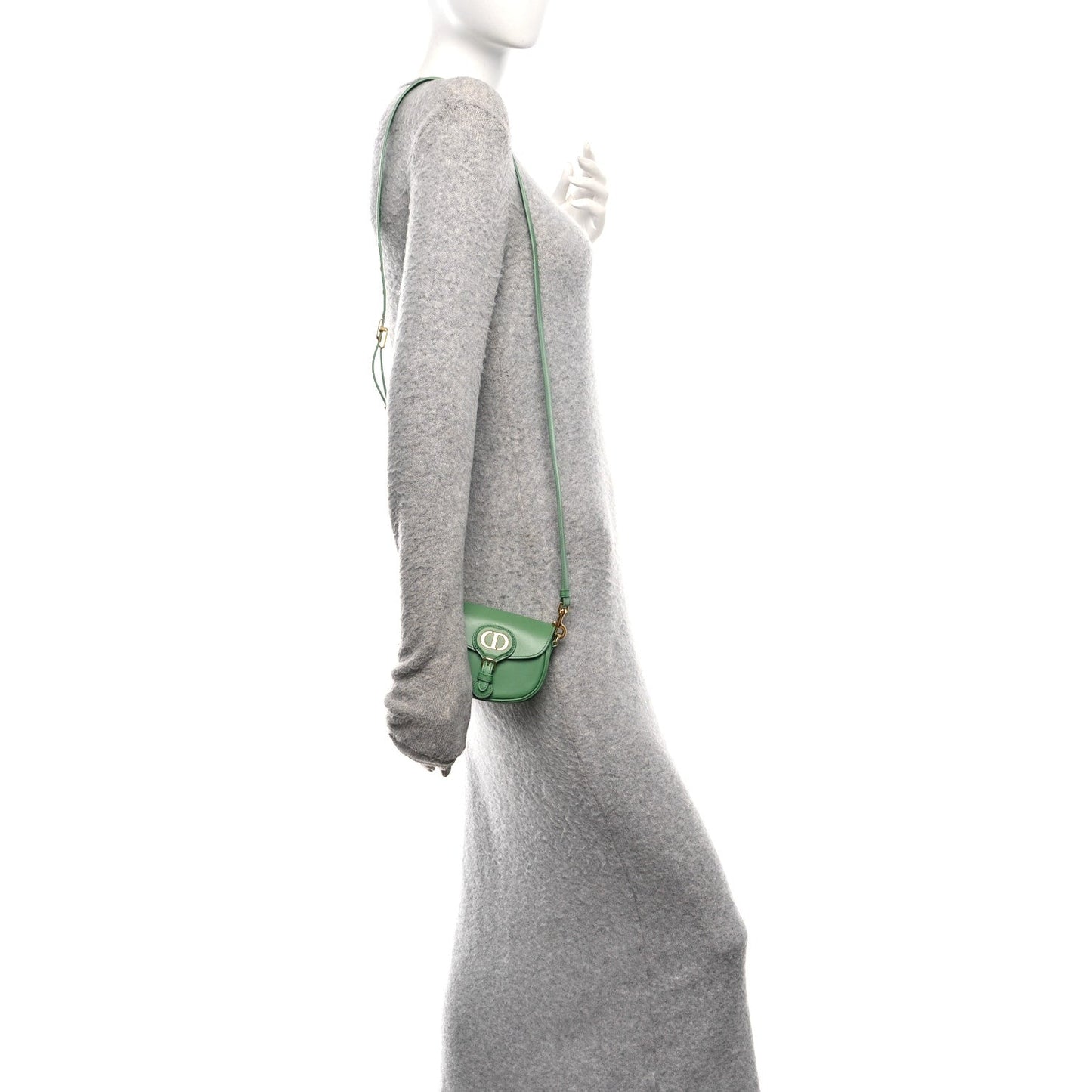 Christian Dior Box Calfskin Micro Bobby Bag Sage Green