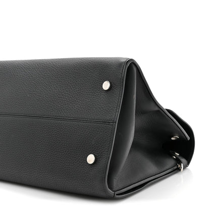 Christian Dior Grained Calfskin Large Diorever Flap Black