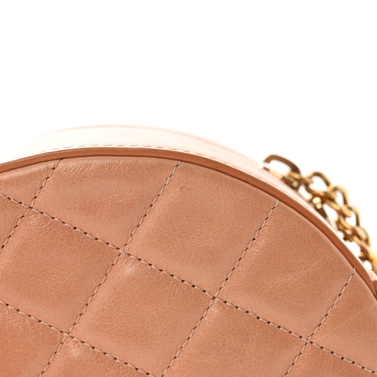 Chanel Glazed Calfskin Round As Earth Evening Bag Beige
