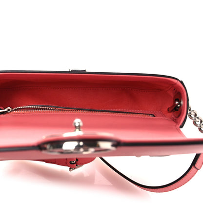 Gucci Senna Calfskin Petite GG Top Handle Shoulder Bag Pink