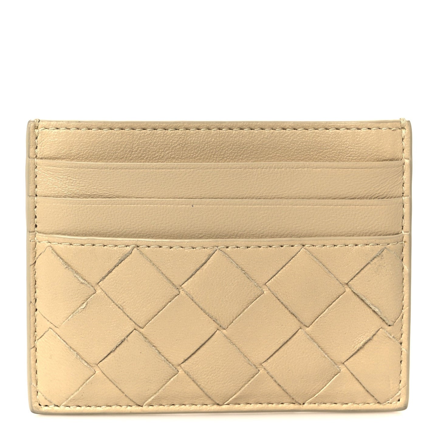 Bottega Veneta Nappa Intrecciato Card Holder Porridge