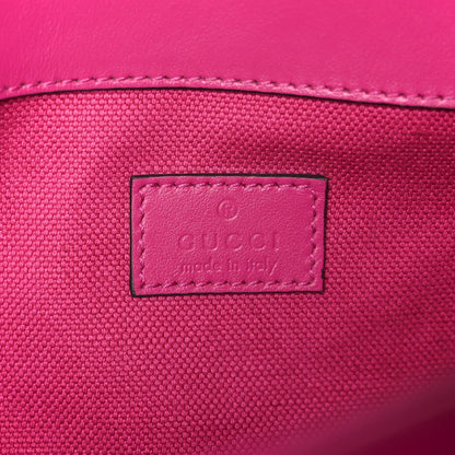Gucci Calfskin Matelasse Monochrome GG Marmont Crossbody Shoulder Bag Classic Fuxia