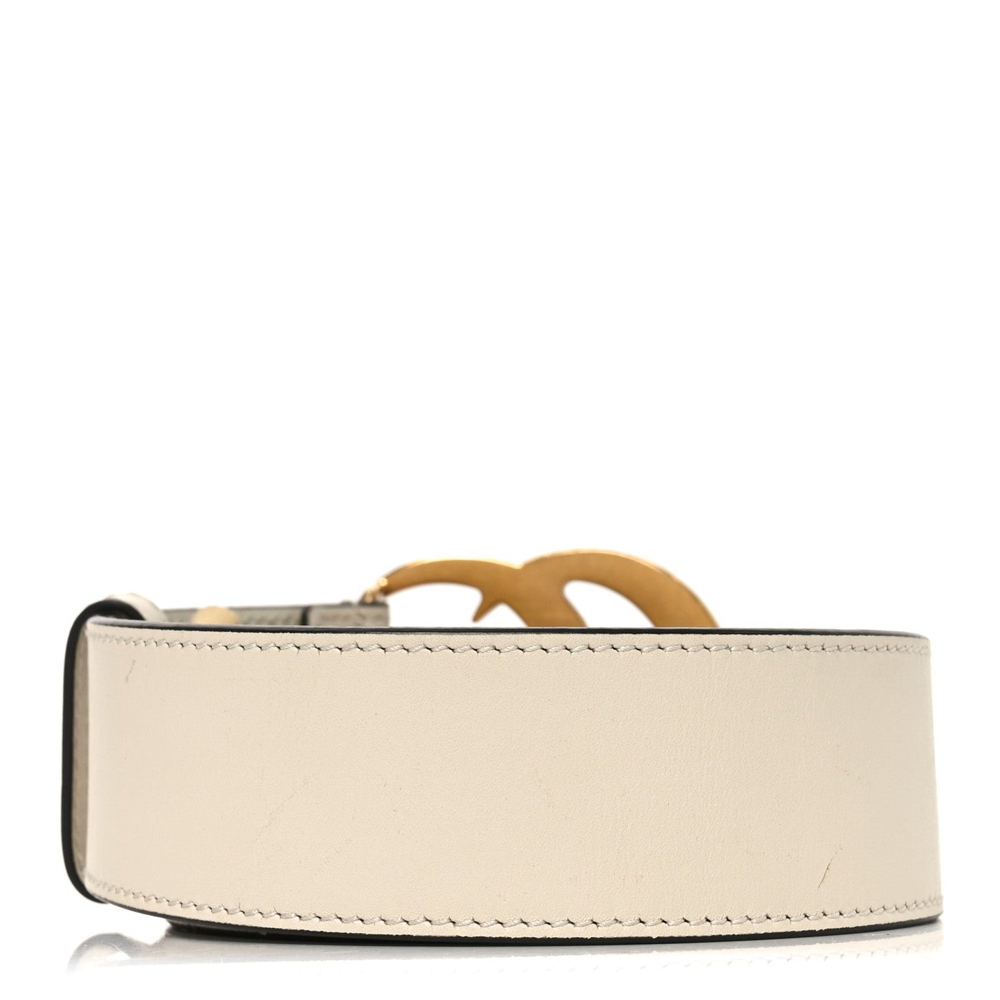 Gucci Calfskin Double G 40mm Belt 85 34 Mystic White