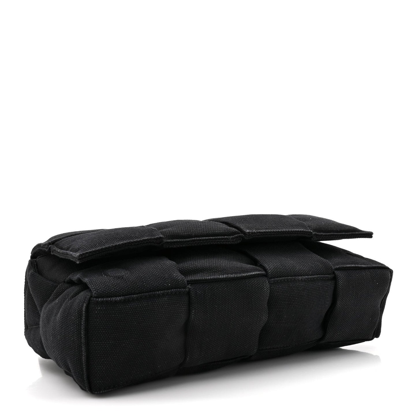 Bottega Veneta Denim Maxi Intrecciato Padded Tech Cassette Bag Black