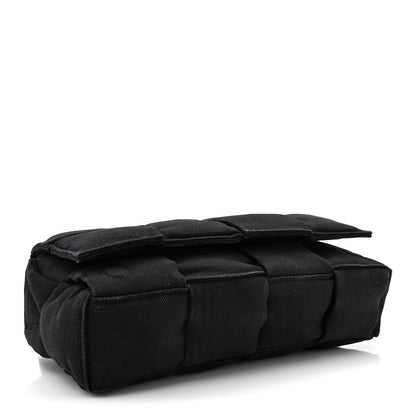 Bottega Veneta Denim Maxi Intrecciato Padded Tech Cassette Bag Black