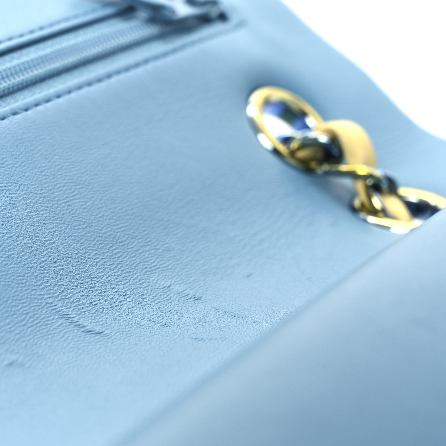 Chanel Lambskin Quilted Medium Double Flap Yellow Blue