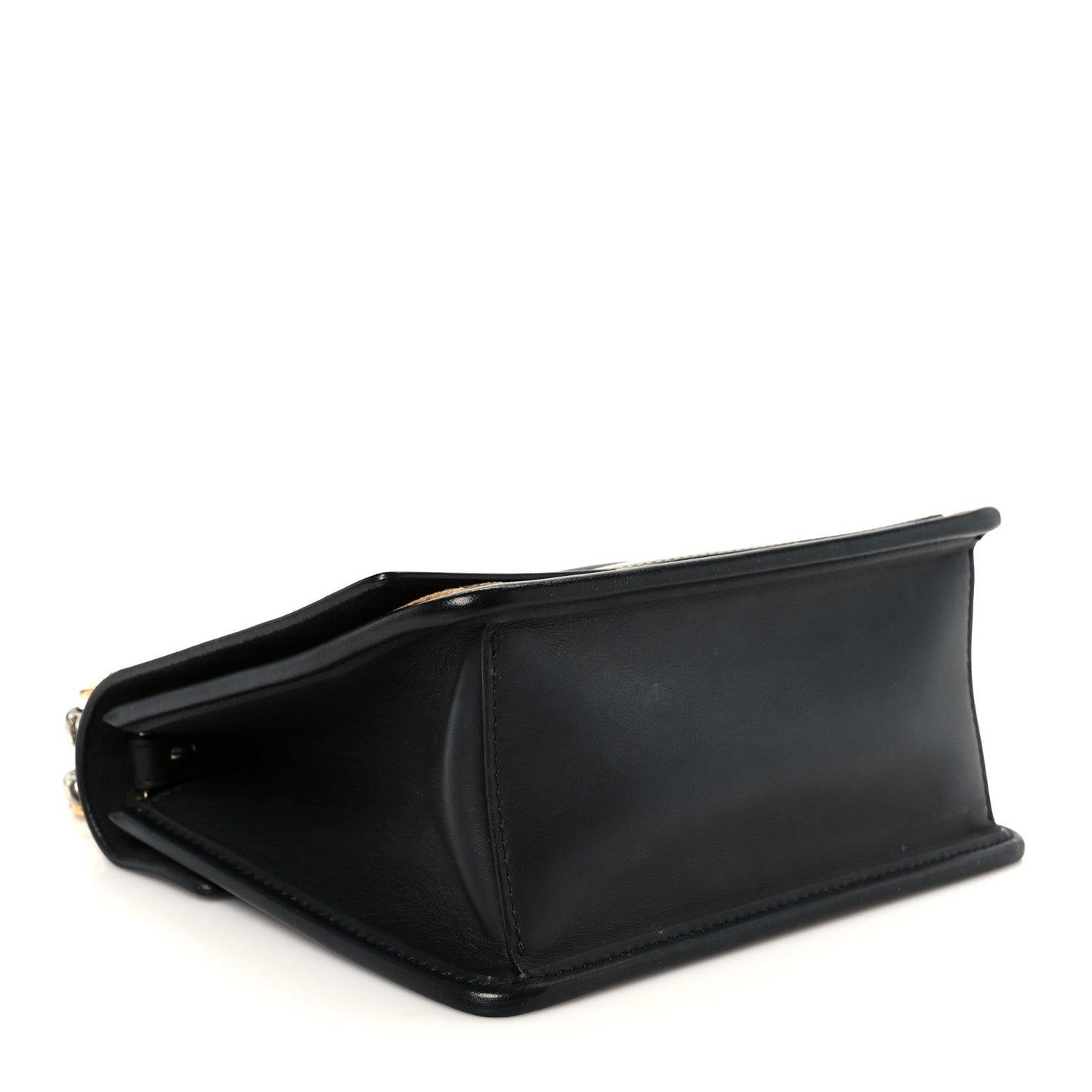 Fendi Vitello Century Velvet F is Fendi FF Small Kan I Shoulder Bag Black Tobacco