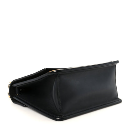 Fendi Vitello Century Velvet F is Fendi FF Small Kan I Shoulder Bag Black Tobacco