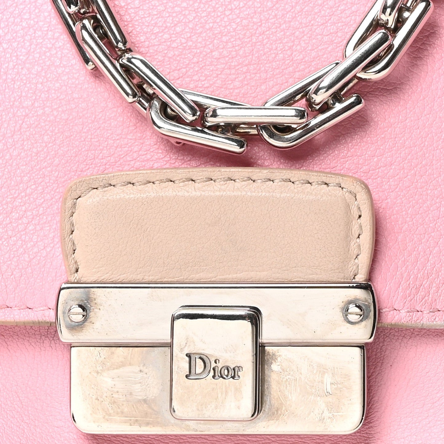 Christian Dior Calfskin Large Diorling Rose Candy