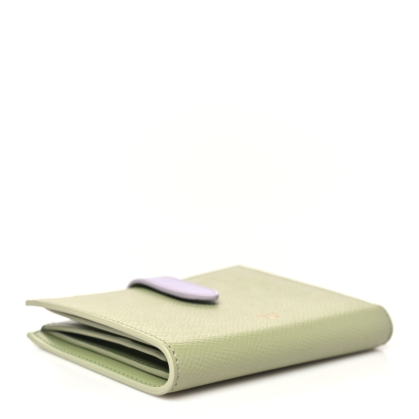 Celine Grained Calfskin Medium Multifunction Strap Wallet Sage Lilas