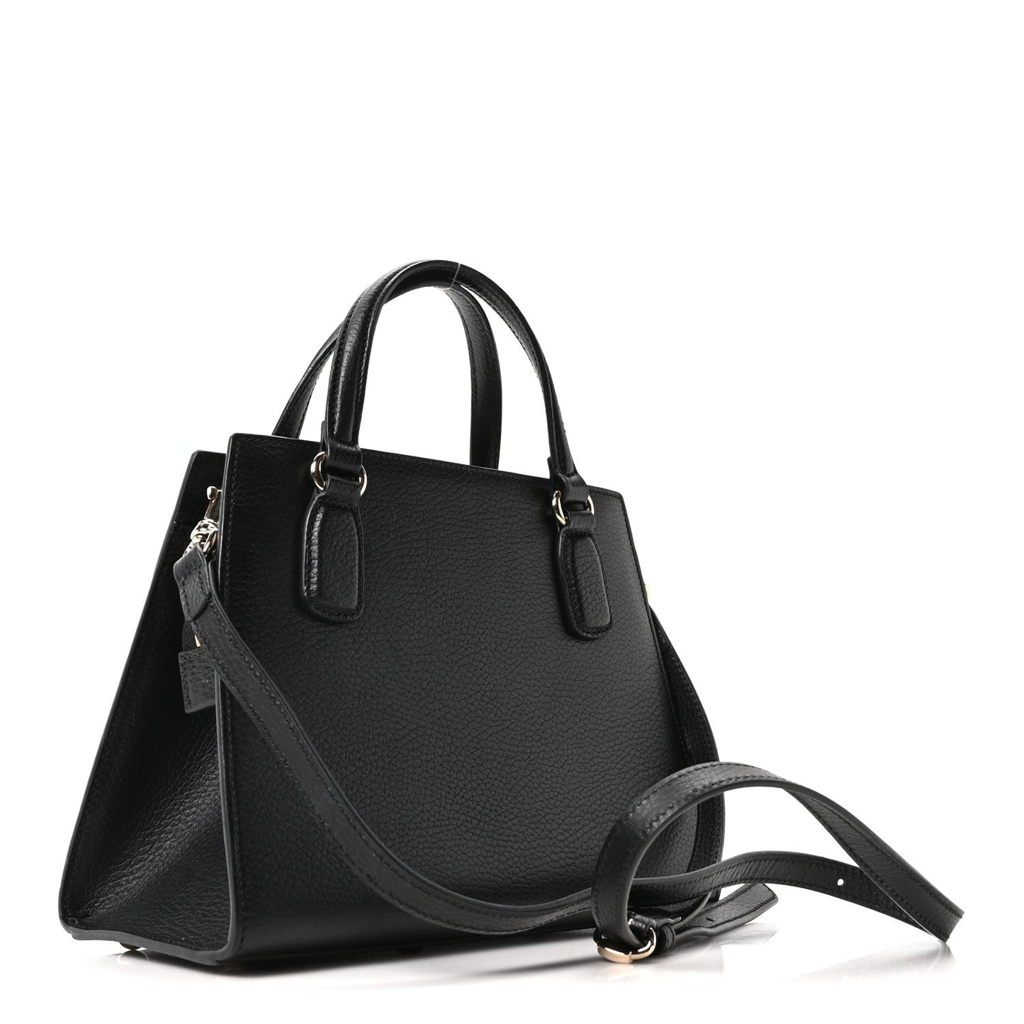 Gucci Dollar Calfskin Medium Soho Top Handle Satchel Black