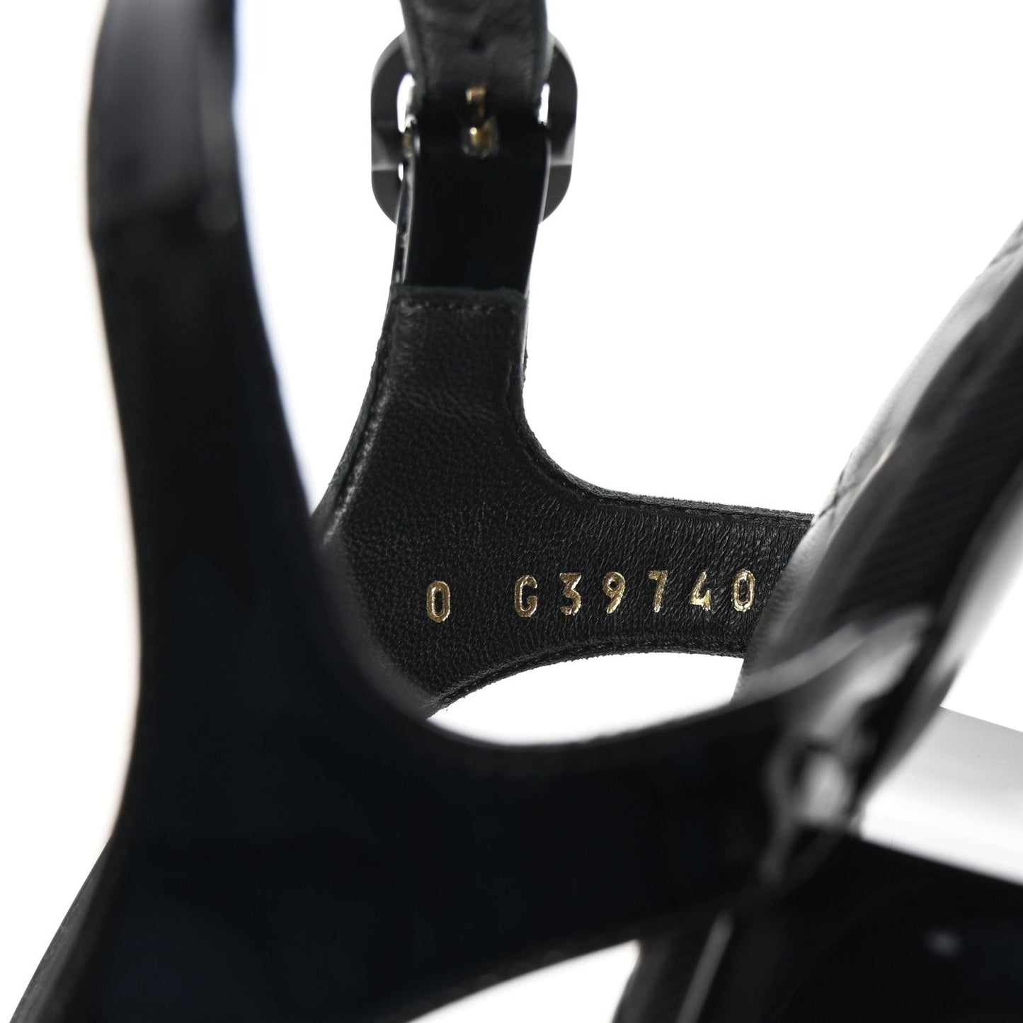 Chanel Patent CC Logo Thong Sandals 37 Black