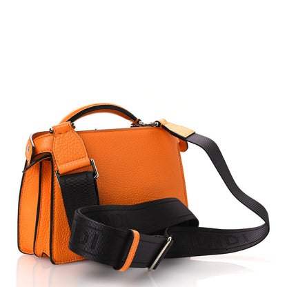 Fendi Cuoio Romano Vitello Cover Bi-Color Peekaboo I See U X Cross Satchel Orange
