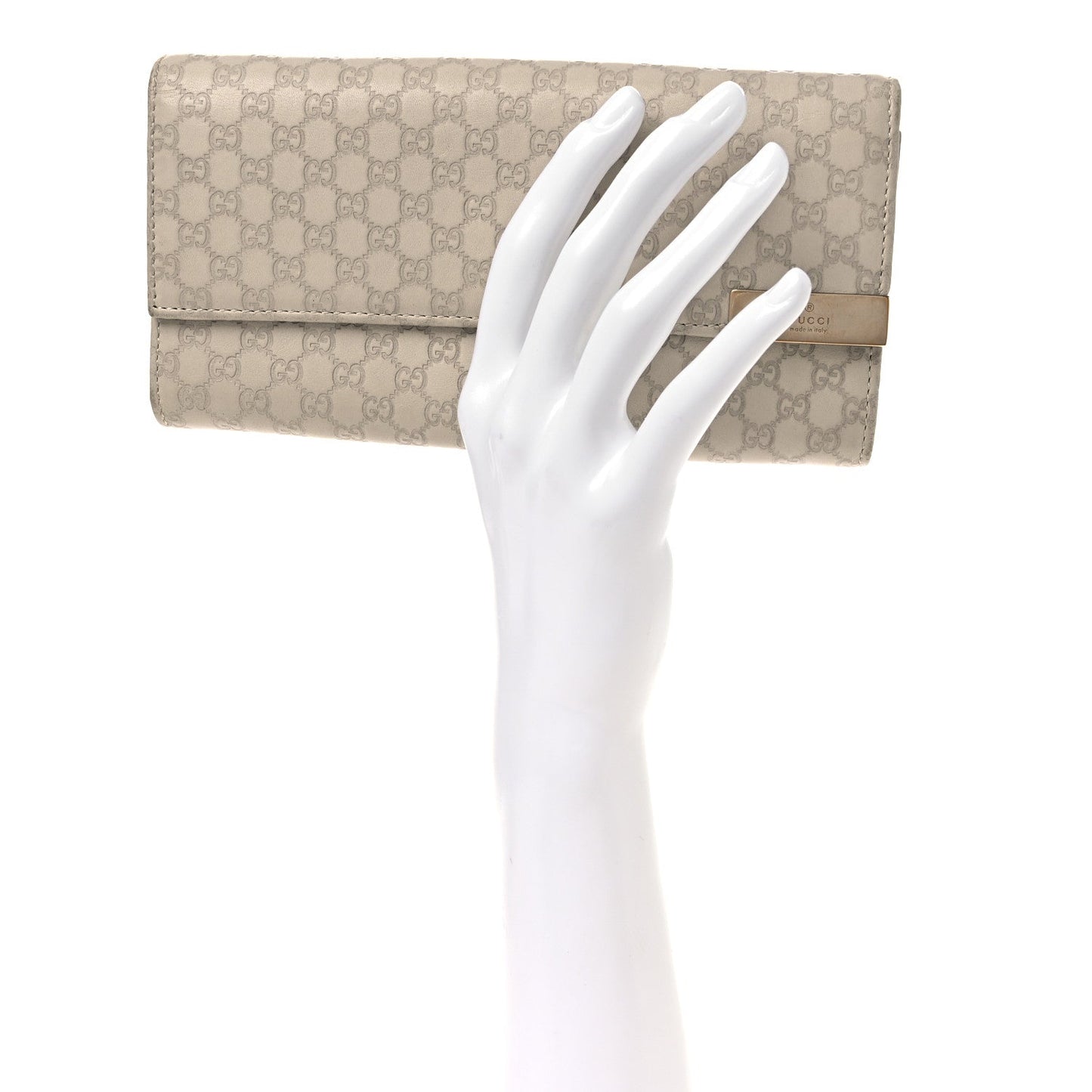Gucci Soft Microguccissima Dice Chain Wallet Beige