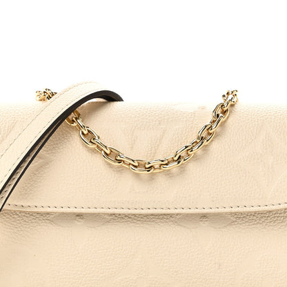 Louis Vuitton Empreinte Monogram Giant Ivy Wallet On Chain Cream