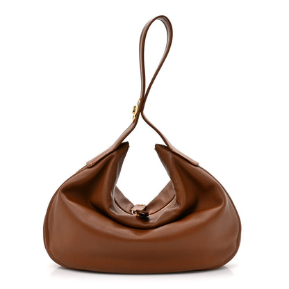 Valentino Garavani Calfskin Large Go-Hobo Bag Saddle Brown