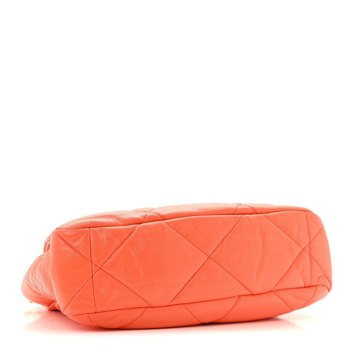 Chanel Lambskin Quilted Large Chanel 19 Flap Orange