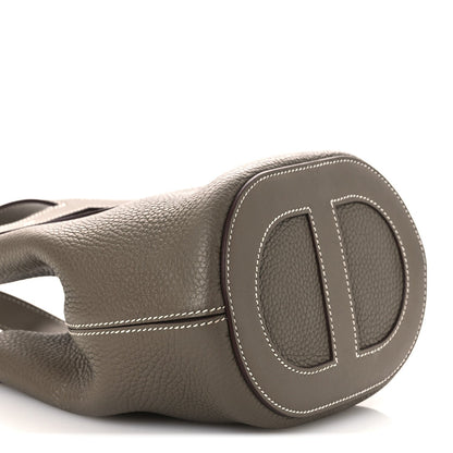 Hermes Taurillon Clemence Swift In-The-Loop 18 Bag Etoupe