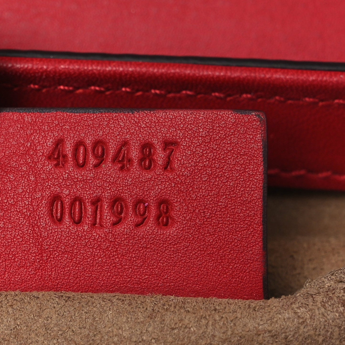 Gucci GG Supreme Monogram Calfskin Small Padlock Shoulder Bag Beige Hibiscus Red New Rosette
