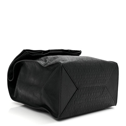 Saint Laurent Calfskin Monogram Deli Paper Bag  Vintage Black