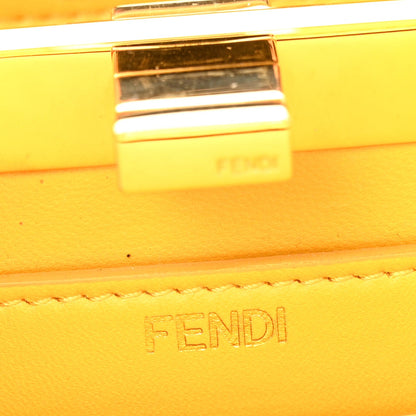 Fendi Shiny Nappa Petite Peekaboo I SEE U Satchel Mimosa