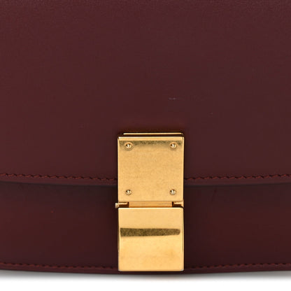 Celine Box Calfskin Small Classic Box Flap Bag Burgundy