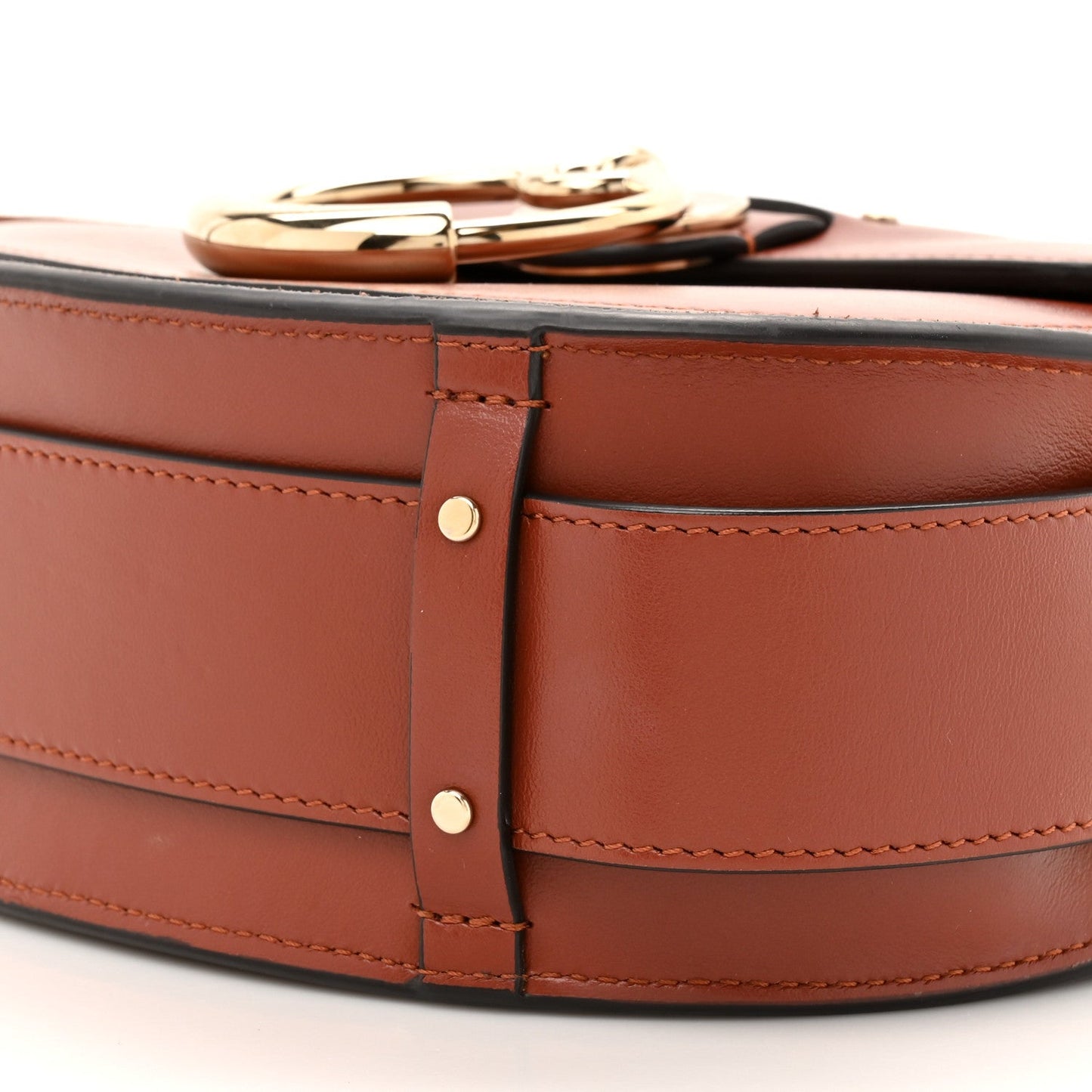 Chloe Calfskin Suede Small Tess Bag Sepia Brown