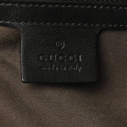 Gucci GG Supreme Monogram Selleria Calfskin Large Duffle Beige Ebony Black