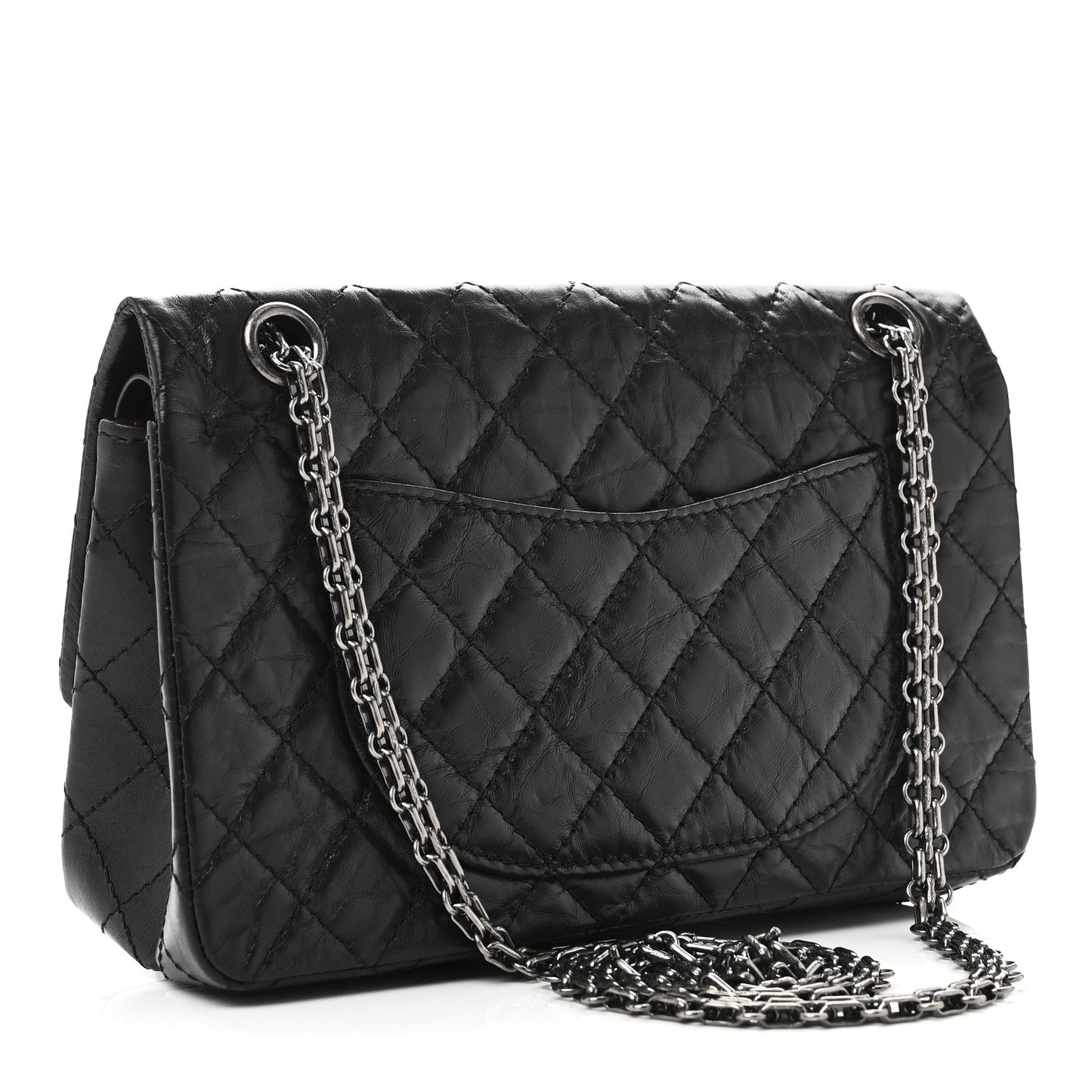 Chanel Aged Calfskin Quilted 2.55 Reissue 225 Flap Black