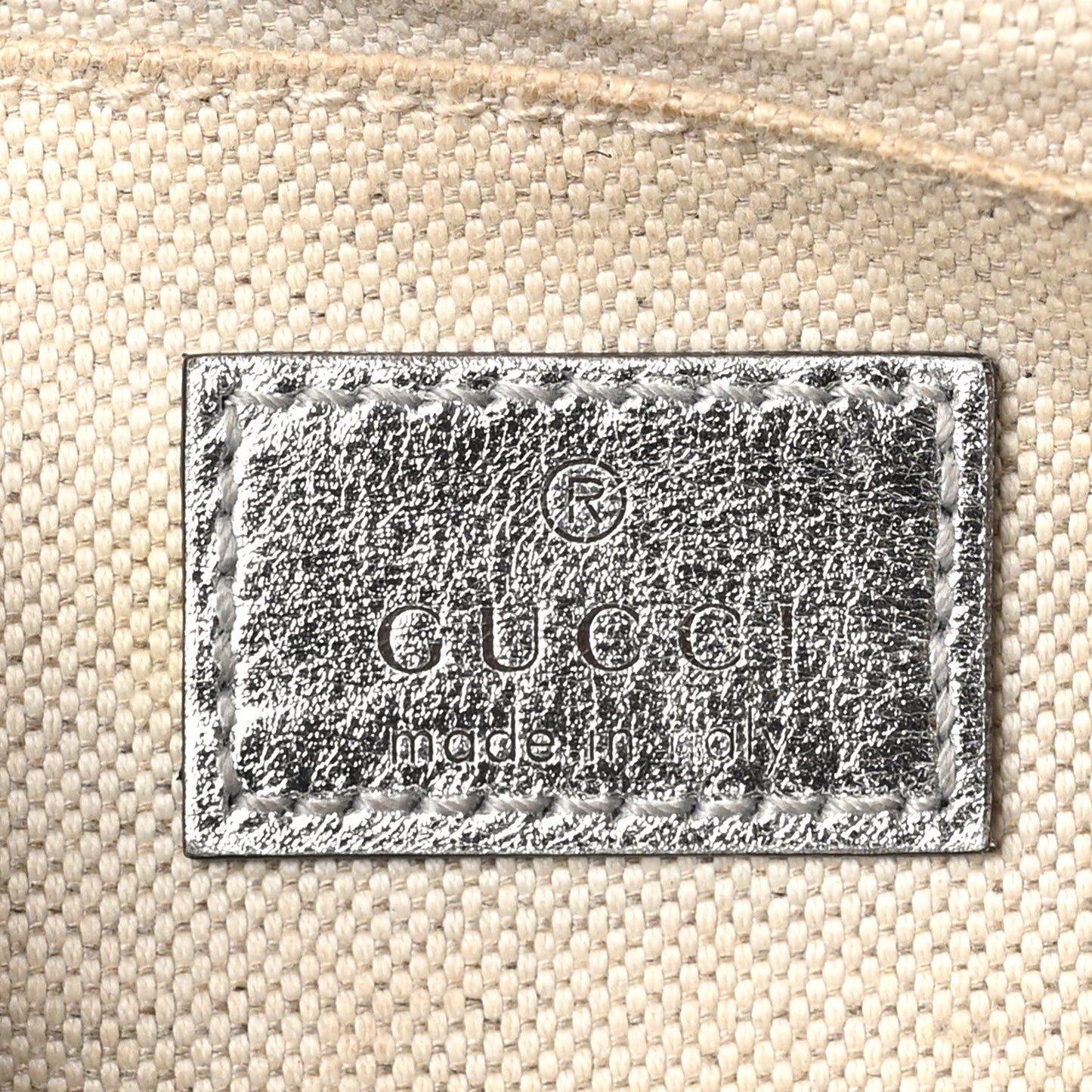 Gucci Metallic Sakai Be Green Calfskin Diagonal Stitched Small Blondie Shoulder Bag Silver