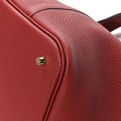 Hermes Taurillon Clemence Picotin Lock 22 MM Rouge H