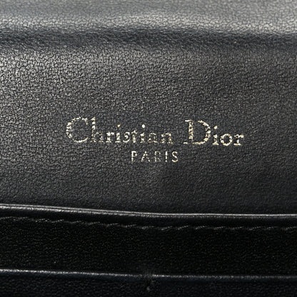 Christian Dior Lambskin Cannage Chain My Dior Daily Chain Pouch Black