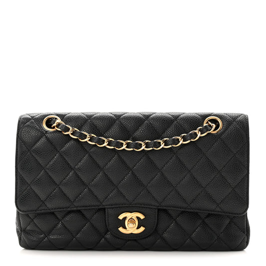 Chanel Caviar Quilted Medium Double Flap Black