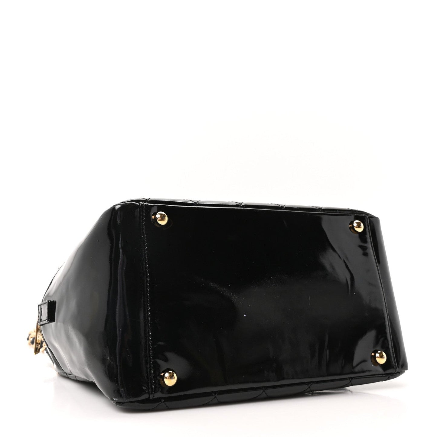 Chanel Patent Quilted Petit Timeless Tote PTT Black